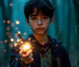 AI-generated wizards of the lion house handsome shirtless mages of the wizard academy conjuring great white lions in cinematic UHD fantasy art.
