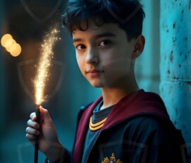 AI-generated wizards of the lion house handsome shirtless mages of the wizard academy conjuring great white lions in cinematic UHD fantasy art.