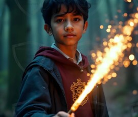 AI-generated wizards of the lion house handsome shirtless mages of the wizard academy conjuring great white lions in cinematic UHD fantasy art.