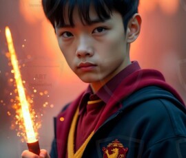 AI-generated wizards of the lion house handsome shirtless mages of the wizard academy conjuring great white lions in cinematic UHD fantasy art.