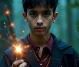 AI-generated wizards of the lion house handsome shirtless mages of the wizard academy conjuring great white lions in cinematic UHD fantasy art.
