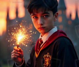 AI-generated wizards of the lion house handsome shirtless mages of the wizard academy conjuring great white lions in cinematic UHD fantasy art.