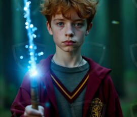 AI-generated wizards of the lion house handsome shirtless mages of the wizard academy conjuring great white lions in cinematic UHD fantasy art.