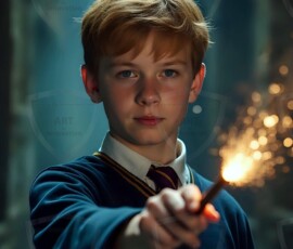 AI-generated wizards of the lion house handsome shirtless mages of the wizard academy conjuring great white lions in cinematic UHD fantasy art.