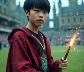 AI-generated wizards of the lion house handsome shirtless mages of the wizard academy conjuring great white lions in cinematic UHD fantasy art.