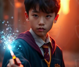 AI-generated wizards of the lion house handsome shirtless mages of the wizard academy conjuring great white lions in cinematic UHD fantasy art.