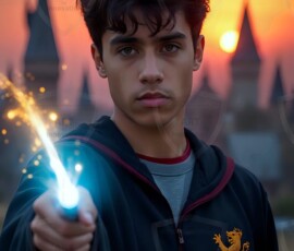 AI-generated wizards of the lion house handsome shirtless mages of the wizard academy conjuring great white lions in cinematic UHD fantasy art.