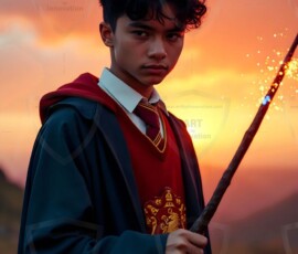 AI-generated wizards of the lion house handsome shirtless mages of the wizard academy conjuring great white lions in cinematic UHD fantasy art.