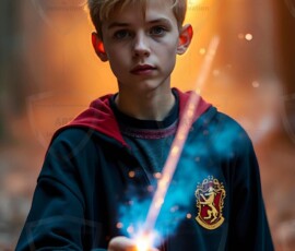 AI-generated wizards of the lion house handsome shirtless mages of the wizard academy conjuring great white lions in cinematic UHD fantasy art.