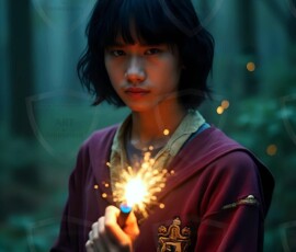 AI-generated wizards of the lion house handsome shirtless mages of the wizard academy conjuring great white lions in cinematic UHD fantasy art.