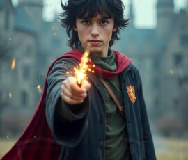 AI-generated wizards of the lion house handsome shirtless mages of the wizard academy conjuring great white lions in cinematic UHD fantasy art.