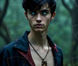 AI-generated wizards of the lion house handsome shirtless mages of the wizard academy conjuring great white lions in cinematic UHD fantasy art.
