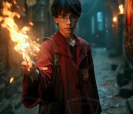 AI-generated wizards of the lion house handsome shirtless mages of the wizard academy conjuring great white lions in cinematic UHD fantasy art.
