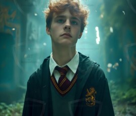 AI-generated wizards of the lion house handsome shirtless mages of the wizard academy conjuring great white lions in cinematic UHD fantasy art.