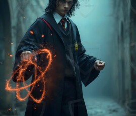 AI-generated wizards of the lion house handsome shirtless mages of the wizard academy conjuring great white lions in cinematic UHD fantasy art.