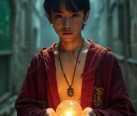 AI-generated wizards of the lion house handsome shirtless mages of the wizard academy conjuring great white lions in cinematic UHD fantasy art.