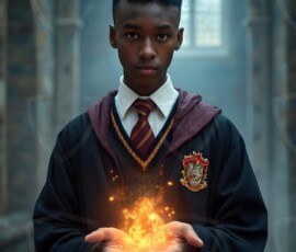 AI-generated wizards of the lion house handsome shirtless mages of the wizard academy conjuring great white lions in cinematic UHD fantasy art.