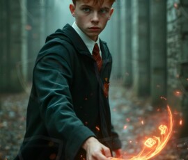 AI-generated wizards of the lion house handsome shirtless mages of the wizard academy conjuring great white lions in cinematic UHD fantasy art.