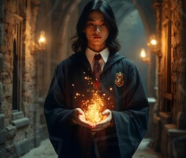 AI-generated wizards of the lion house handsome shirtless mages of the wizard academy conjuring great white lions in cinematic UHD fantasy art.