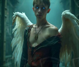 AI-generated wizards of the lion house handsome shirtless mages of the wizard academy conjuring great white lions in cinematic UHD fantasy art.