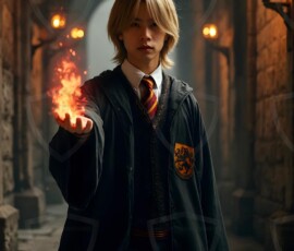 AI-generated wizards of the lion house handsome shirtless mages of the wizard academy conjuring great white lions in cinematic UHD fantasy art.