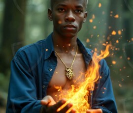 AI-generated wizards of the lion house handsome shirtless mages of the wizard academy conjuring great white lions in cinematic UHD fantasy art.