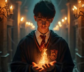 AI-generated wizards of the lion house handsome shirtless mages of the wizard academy conjuring great white lions in cinematic UHD fantasy art.