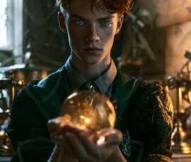 AI-generated wizards of the serpent house handsome shirtless mages of the wizard academy conjuring demonic snakes in dark cinematic UHD fantasy art.