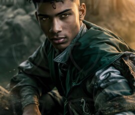 AI-generated wizards of the serpent house handsome shirtless mages of the wizard academy conjuring demonic snakes in dark cinematic UHD fantasy art.