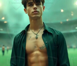 AI-generated wizards of the serpent house — handsome shirtless mages of the wizard academy conjuring demonic snakes in dark cinematic UHD fantasy art.