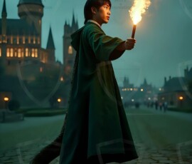 AI-generated wizards of the serpent house handsome shirtless mages of the wizard academy conjuring demonic snakes in dark cinematic UHD fantasy art.