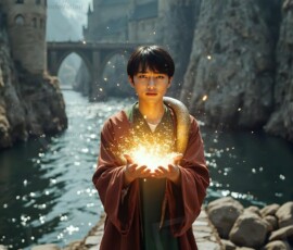 AI-generated wizards of the serpent house handsome shirtless mages of the wizard academy conjuring demonic snakes in dark cinematic UHD fantasy art.