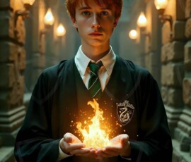 AI-generated wizards of the serpent house handsome shirtless mages of the wizard academy conjuring demonic snakes in dark cinematic UHD fantasy art.