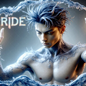 AI-generated Pride celebration art — handsome men at vibrant LGBTQ+ Pride parades, embellished with rainbow colors, walking with pride, and celebrating love. By Jeff Dupler.