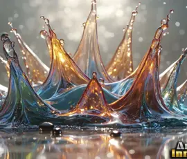 Rainbow Liquid Splash Art Rainbow Liquid Splash Art