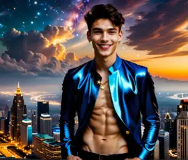 The original Golden City Collection — AI-generated handsome men on heavenly balconies. Where it all began. Beautiful Hot Twinks of the Golden City v1.2 Art Gallery