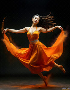 Female Art in Motion – AI Abstract Art