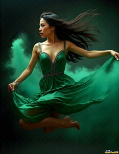 Female Art in Motion – AI Abstract Art
