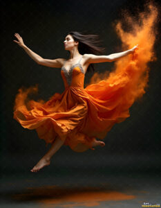Female Art in Motion – AI Abstract Art