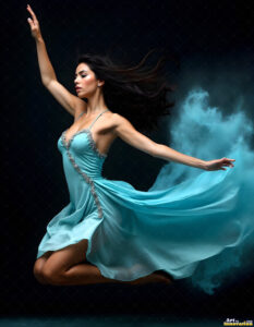 Female Art in Motion – AI Abstract Art