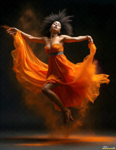 Female Art in Motion – AI Abstract Art