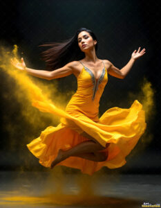 Female Art in Motion – AI Abstract Art
