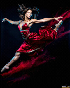 Female Art in Motion – AI Abstract Art