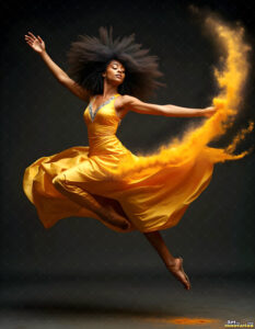 Female Art in Motion – AI Abstract Art