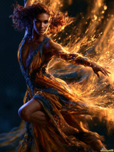 Female Art in Motion – AI Abstract Art