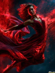 Female Art in Motion – AI Abstract Art