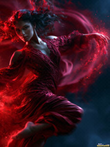 Female Art in Motion – AI Abstract Art