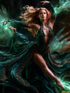 Female Art in Motion – AI Abstract Art