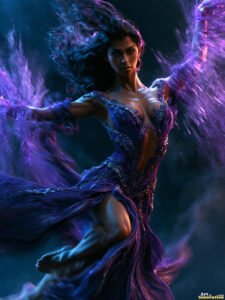 Female Art in Motion – AI Abstract Art