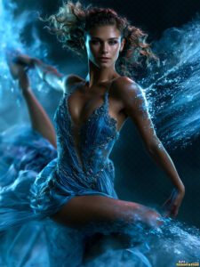 Female Art in Motion – AI Abstract Art